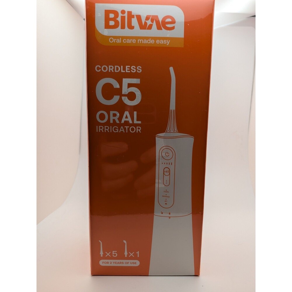 Bitvae C5 Cordless Water Flosser Oral Irrigator 15 Modes 6 Tips USB Rechargeable